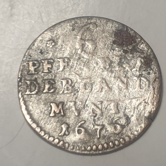 Germania Brandenburg-Prusia 6 pfennig 1676 argint Frederic William