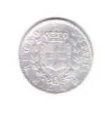 Moneda Italia 1 lira 1863 M BN, stare buna