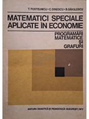 T. Postelnicu - Matematici speciale aplicate in economie (Editia: 1977)