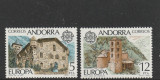 Andorra 1978--Europa CEPT,serie 2 valori dantelate,MNH,Mi.115-116, Organizatii internationale, Nestampilat