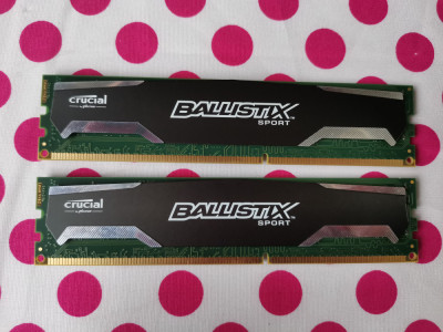Memorie Ram Crucial Ballistix Sport 16 GB (2 x 8) 1600Mhz DDR3. foto