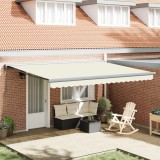 vidaXL Marchiză Retractabilă Automată Crem 450x300 cm