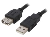 Cablu USB 2.0 USB A la USB A 5m Negru