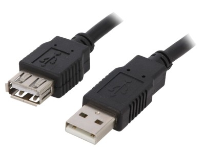 Cablu USB 2.0 A-A 3m, negru foto