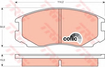 Set placute frana,frana disc MITSUBISHI COLT V (CJ, CP) (1995 - 2003) TRW GDB3046 foto