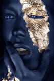 Tablou canvas Make-up auriu-blue4, 30 x 45 cm