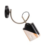 Aplica perete Erste Smoky 300x280 mm negru auriu E27 IP20 corp iluminat interior modern elegant pentru living hol dormitor design industrial LED