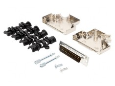 Conector D-Sub 25 PIN Mufă Tată 45&deg; Lipire Pe Cablu
