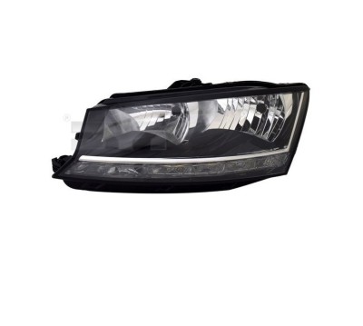 Far Skoda Fabia, 07.2018-, montare fata, stanga, cu lumini de zi tip LED; H7+H7+LED+PWY24W; electric; cu motor; halogen, TYC foto