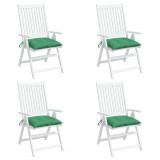 vidaXL Perne de scaun, 4 buc., verde, 50x50x7 cm, textil oxford