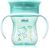 Chicco 360 Perfect X 12m+ cană pentru antrenament cu m&acirc;nere Teal 200 ml