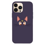 Husa compatibila cu Apple iPhone 15 Pro Max model Sailor Moon Luna, Silicon, TPU, Viceversa, Transparent, Carcasa