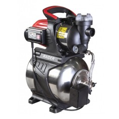 Hidrofor cu rezervor inox RD-WP1200S Raider, 1200 W, 64 l/min, 48 m, 3 bar, iesire 1 inch, manometru incorporat foto