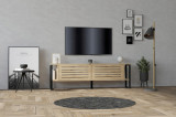 Comoda TV, Puqa Design, Bex, 160x50.4x24.5 cm, PAL, Maro
