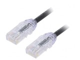Patch Cord Cat6a U/UTP Negru 5m 28AWG LSZH