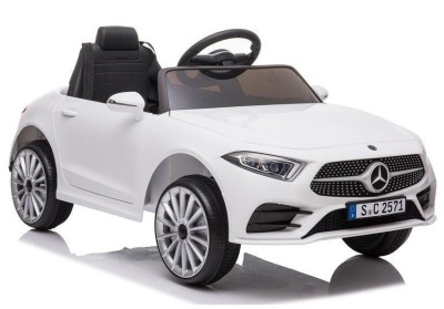 Masina electrica pentru copii, Mercedes C Class, CLS 350, 2 motoare, LeanToys, 5177, alba foto