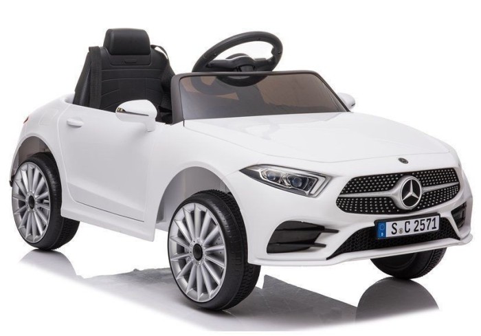 Masina electrica pentru copii, Mercedes C Class, CLS 350, 2 motoare, LeanToys, 5177, alba