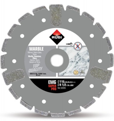Disc diamantat galvanizat pt. marmura 115mm, EMG 115 SuperPro - RUBI-30995 foto