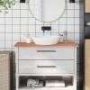 Blat Baie Lemn Masiv Fag 100x60x1.5 cm, Colturi Rotunjite, Raft, Blat Dulap