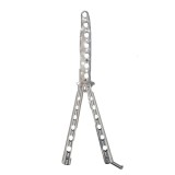Cutit fluture Butterfly, Balisong 21 cm, gri, fara tais, de antrenament, model cercuri