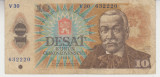 M1 - Bancnota foarte veche - Cehoslovacia - 10 coroane - 1986