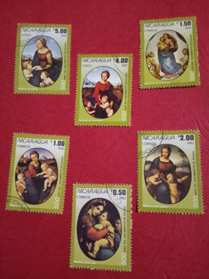 NICARAGUA, PICTURI - 6 VALORI ȘTAMPILATE foto