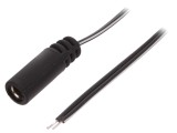 Cablu Alimentare DC 5,5/2,1 Soclu Drept 0,2m Negru