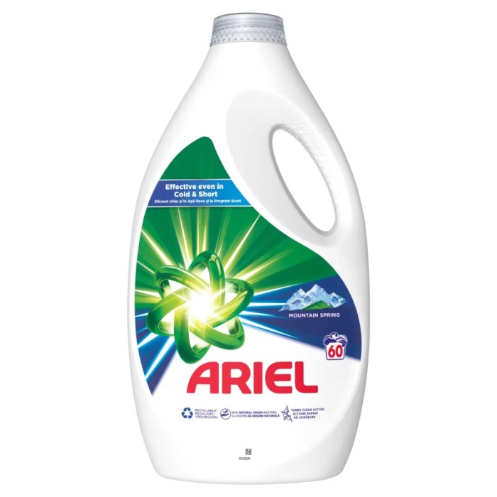 Detergent lichid Ariel Mountain Spring, 60 spalari, 3l