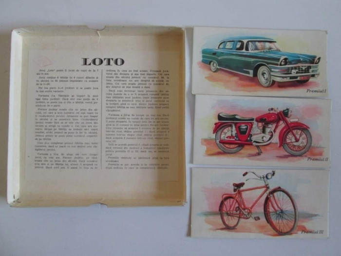 Premiile 1,2 si 3. LOTO Vintage, pe Carton - Anii &#039;60