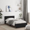 VidaXL Cadru de pat cu tăblie, negru, 100x200 cm, lemn prelucrat 838618