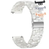 Curea polimer, compatibila Huawei Watch Fit 1, cu adaptor dedicat, White Crystal