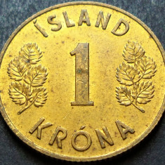 Moneda 1 KRONA / COROANA - ISLANDA, anul 1973 * cod 1665 A = excelenta!