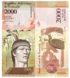 Venezuela 2000 Bolivares 2016 P-96b UNC Bancnota Straine America