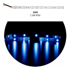 Banda LED 7.2W m 12V IP20 lumina albastra Lumen Adeleq 05-080 albastru