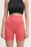 P.E Nation pantaloni scurți de antrenament Restore Seamless culoarea portocaliu, neted, high waist, 243S296