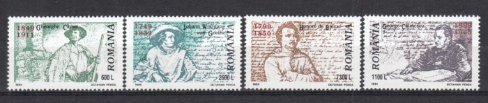 ROMANIA 1999 LP1486 ANIVERSARI PERSONALITATI SERIE MNH