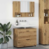 vidaXL Set de mobilier pentru baie cu sertar 2 pcs stejar artizanal