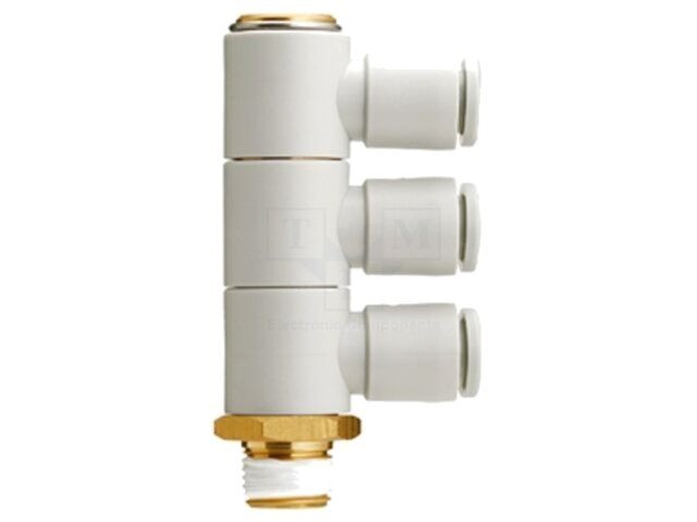 Conector Push-in 90&deg; filet exterior
