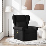 vidaXL Fotoliu de masaj rabatabil, negru, material textil