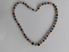 Colier aventurin, agate negre si jad galben