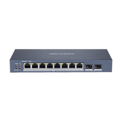 Switch 8 porturi Gigabit PoE, 2 port SFP uplink, SMART Management - HIKVISION DS-3E1510P-SI SafetyGuard Surveillance foto
