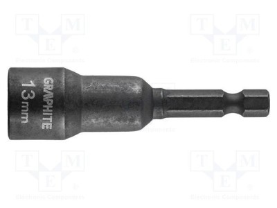 Capăt de şurubelniţă Graphite HEX 13mm 65mm cu impact magnetic foto