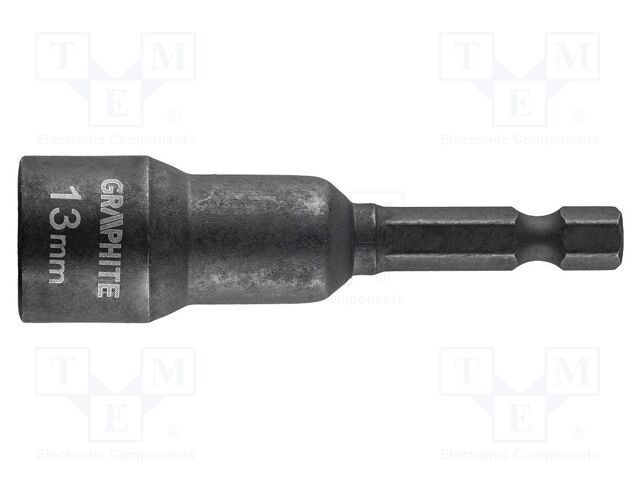 Capăt de şurubelniţă Graphite HEX 13mm 65mm cu impact magnetic
