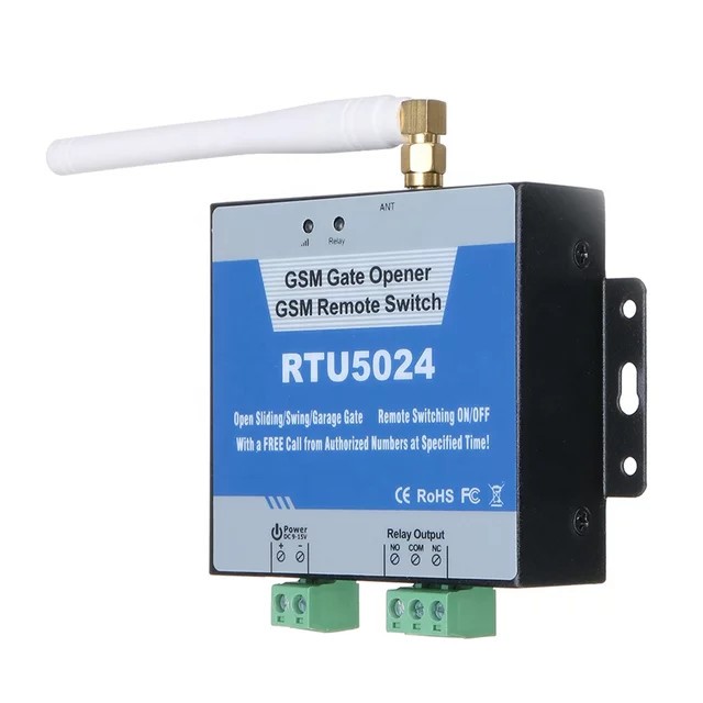 Releu GSM deschidere poarta RTU5024, Comanda de la distanta prin apel/sms, Frecventa 850/900/1800/1900 MHZ