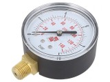 Manometru 0-10 bar pentru lichide și gaze inerte 63mm