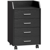 Vinsetto comodă birou,comodă birou cu roți, comodă documente, comodă pe roți, comodă cu sertare, mobilier birou | Aosom Romania