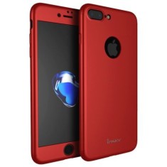 Husa Apple iPhone 8 Plus, FullBody Elegance Luxury iPaky Rosu, acoperire completa 360 grade cu folie de sticla