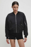 Answear Lab geaca bomber femei, culoarea negru, de tranzitie