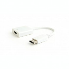 CABLU video GEMBIRD adaptor DisplayPort (T) la HDMI (M) 10cm alb A-DPM-HDMIF-002-W foto