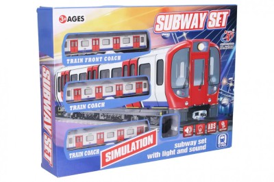 Metrou electric, sine pentru autoasamblare, set 17 piese, efecte sonore si lumini foto